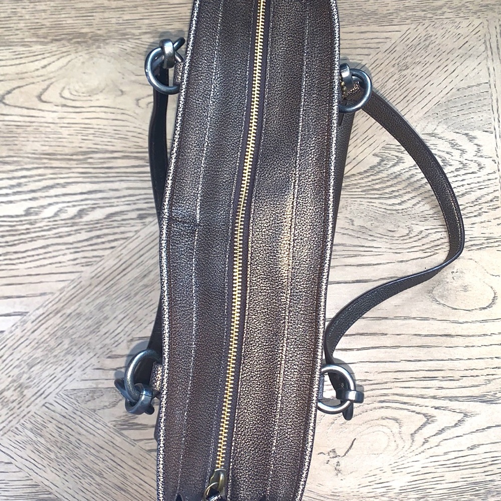 Coach Gold Bronze Metallic Tote Bag - Picture 4 of 10